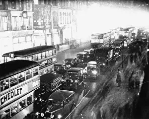 Bustle: Central London traffic at night