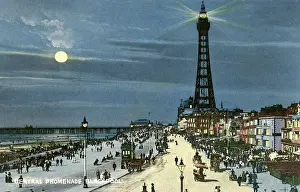 Great British Holiday: Central Promenade, Blackpool - At Night