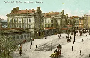 Tramlines: Central Railway Station, Vasagatan, Stockholm, Sweden