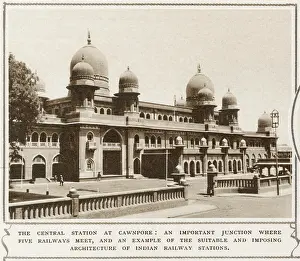Cawnpore: Central station at Cawnpore, India
