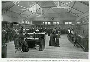 Telecommunication: Central telephone exchange 1903