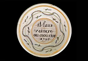 Darcheologie: Ceramic plate, Musee Joseph-Dechelette, Roanne, France