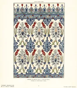 Iznik: Ceramic wall tiles decorated with tulips, flowers