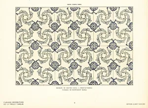 Iznik: Ceramic wall tiles with decorative lattice of