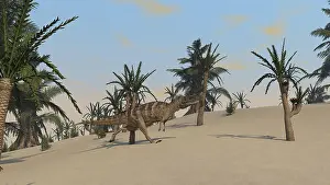 Allosauroid: Ceratosaurus hunting for its next meal