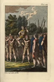 Spalart: Ceremonial election of a duke among the Franks