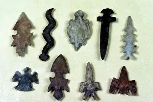Arrowheads: Nine Ceremonial Flint Arrowheads