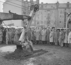 Begining: Ceremonial ground breaking - apartment building construction