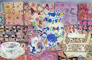 Wheatley: Ceremonial Pattern ' cup and saucer, jugs