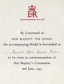 The Kathy Butler Collection: Certificate from Buckingham Palace