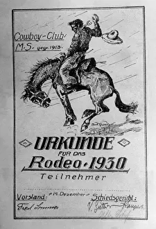 Muenchen: Certificate for the participants of the rodeo on 14.12.1930