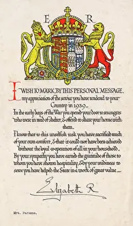 Generous: Certificate from Queen Elizabeth II