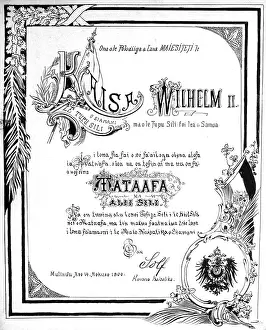Colonies: Certificate of recognition of Emperor Wilhelm