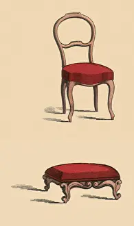 Upholstered: Chair and Footstool