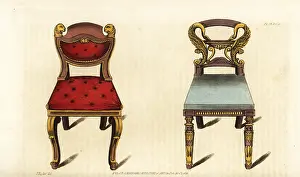 Damask: Two chairs designed by John Taylor