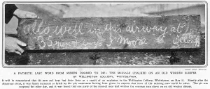 Chalked: Chalked message at Wellington Pit
