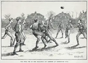 Etonians: Challenge cup football match at the Oval