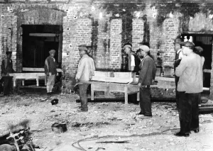 Arson: Chamber of the Reichstag after the fire, 1933