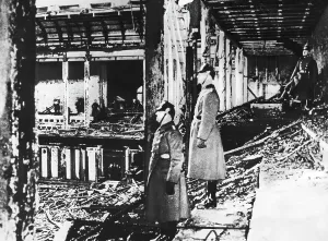 Arson: Chamber of the Reichstag after the fire, 1933