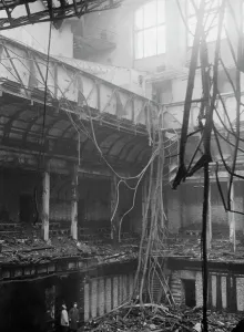 Arson: Chamber of the Reichstag after the fire, 1933