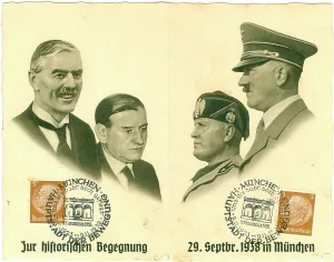 Franked: Chamberlain, Daladier, Mussolini & Hitler at Munich