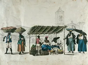 Watercolors: CHAMBERLAIN, Henry (1796-1844). Fruit sellers