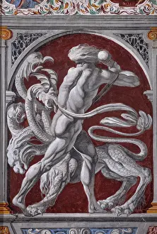 Symbolise: Chambre dEno'nHercule, Chateau de Flecheres, Ain, France