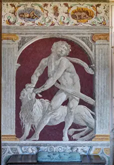 Symbolise: Chambre dEno'nHercule, Chateau de Flecheres, Ain, France