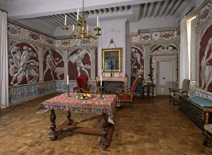Symbolise: Chambre dEno'nHercule, Chateau de Flecheres, Ain, France