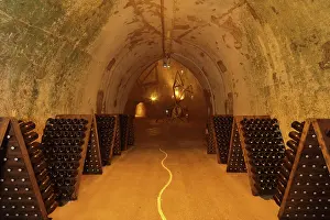 Ageing: Champagne cellars, Maison Ruinart, Reims, Marne, France