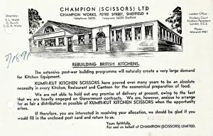 Rebuilding: Champion (Scissors) Ltd, Sheffield, Yorkshire