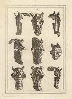 Barding: Chanfrons, champfrein or shaffrons for barded horses