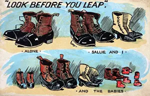 Subtle: Changes which marriage and children bring - Comic postcard