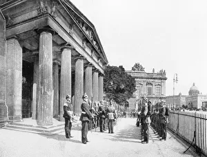 Knapsack: Changing of the guard at the Neue Wache in Berlin