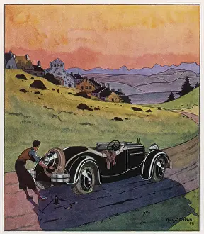 Breakdown: CHANGING A TYRE 1931