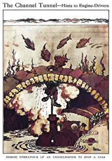 Leak: The Channel Tunnel - hints to engine drivers, Heath Robinson