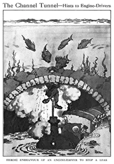 Leak: The Channel Tunnel - hints to engine drivers, Heath Robinson