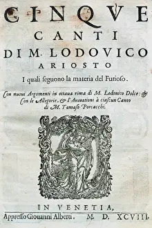 Chants: Five Chants by Ludovico Ariosto