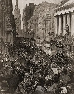 Contraction: Chaotic scene on Wall Street, NYC on May ?