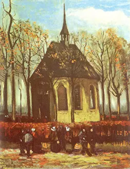 Churchgoers: Chapel and Churchgoers, by Van Gogh