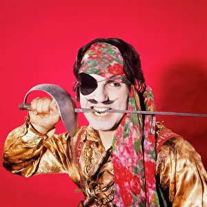Rapier: Character Man in Pirate Costume Holding the Blade