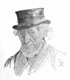 Pathos: Character portrait study of an old man by Phil May