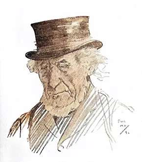 Pathos: Character portrait study of an old man by Phil May