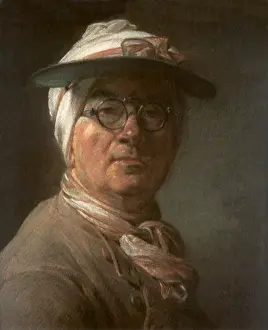 1762: Chardin, self-portrait with eyeshade