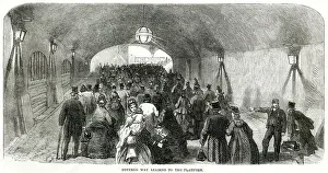 Overground: Charing Cross, covered way leading to platform 1864