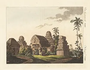 Engraved Plates: The Five Chariots, Mahabalipuram, India