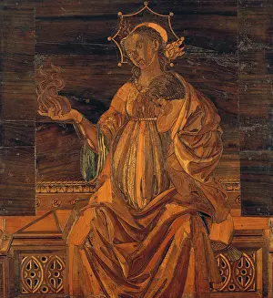 Marquetry: Charity, by Baccio and Piero
