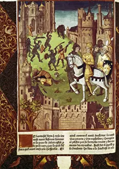 Frenchwomen: Charlemagne fighting against the Saracens to