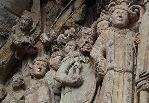 Fides: Charlemagne, Last Judgement tympanum, Abbatiale