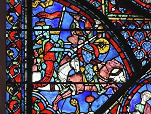 Infidel: Charlemagne stained glass window, Chartres cathedral, France